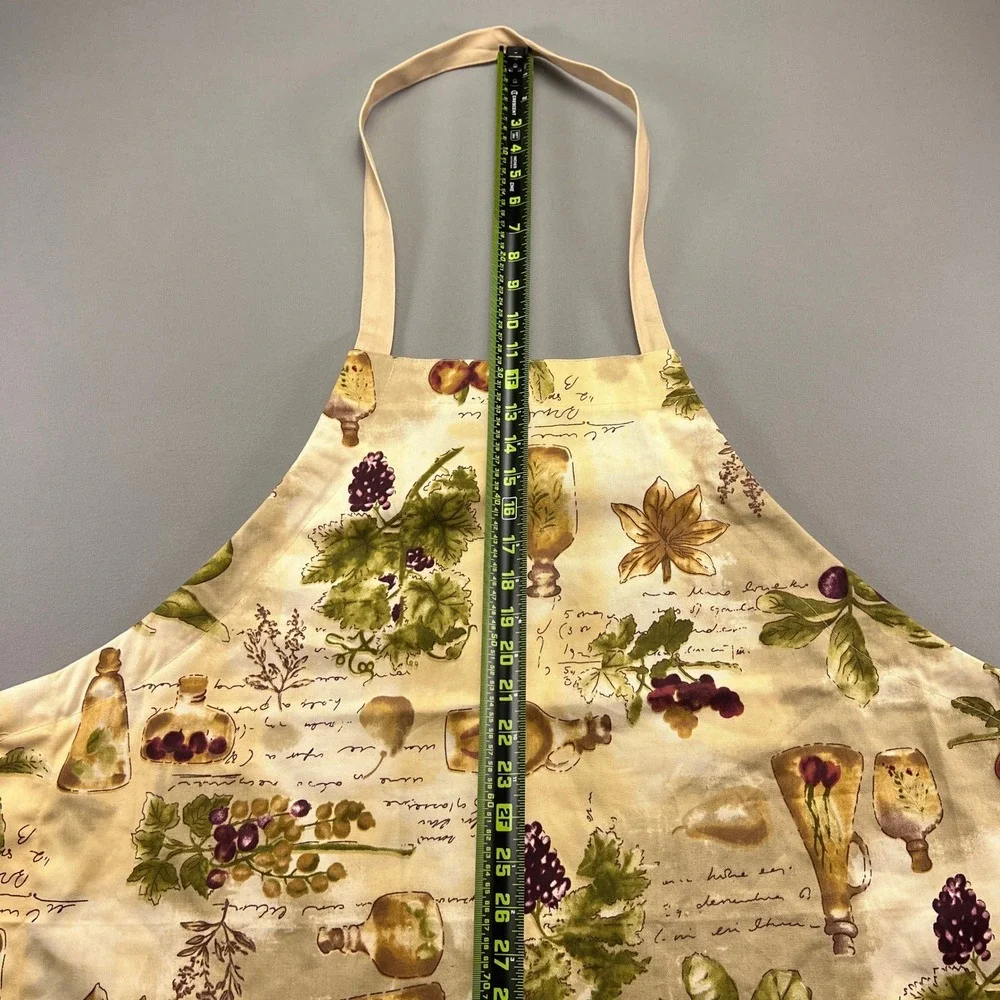 Brownstone Chef Apron Womens OS Multi Mediterranean Botanical Adjustable Straps